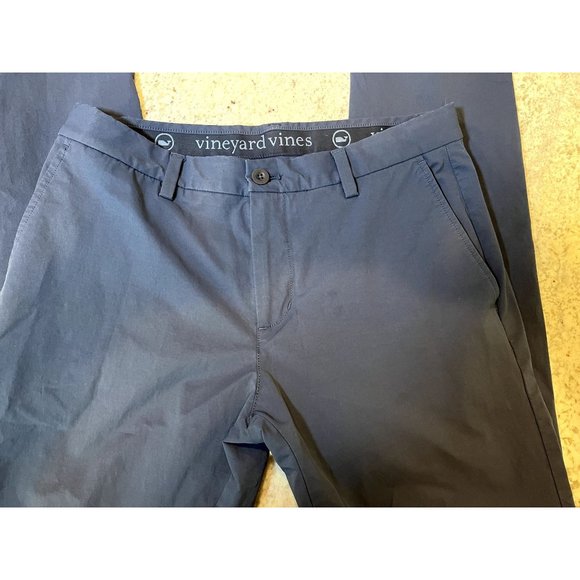 Vineyard Vines OTG On The Go Pants Dark Blue - Size 32x32 - Picture 2 of 6